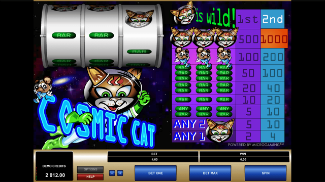 Бонусная игра Cosmic Cat 3