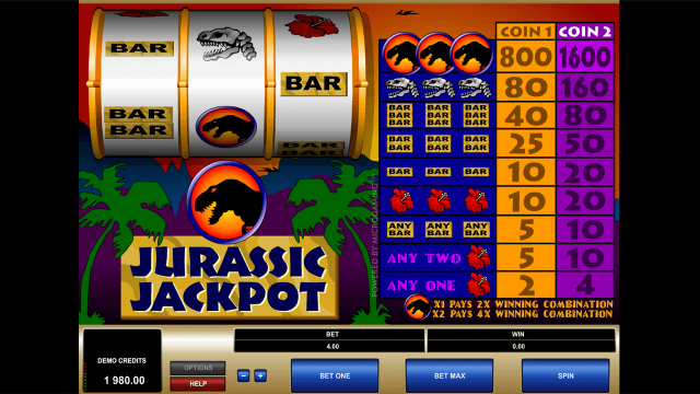 Бонусная игра Jurassic Jackpot 4