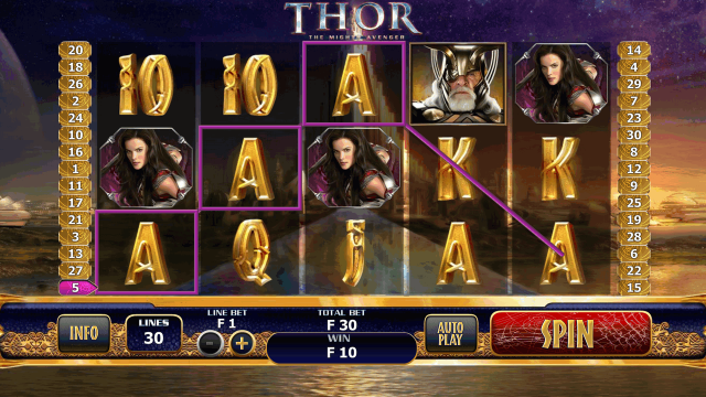 Игровой интерфейс Thor: The Mighty Avenger 1