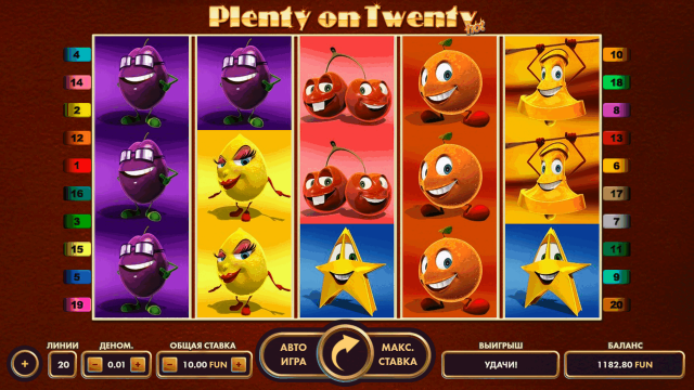 Бонусная игра Plenty On Twenty 8